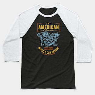 The American Classic Muscle Car Garage Baseball T-Shirt